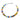 Bracciale da uomo in vetro trasparente colorato di Boemia (diametro 6mm)