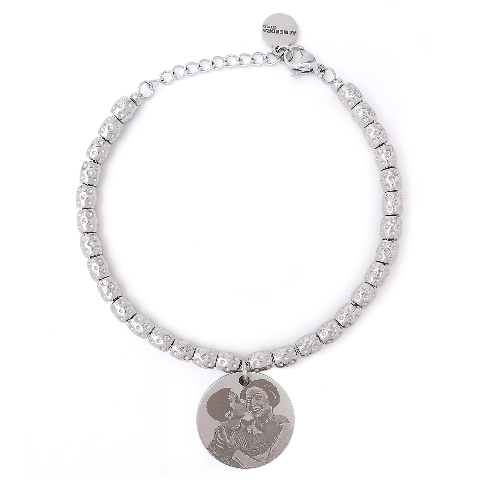 Bracciale Uomo Con Foto Occhi Incisa - Personalizzato, Acciaio, Regalo Per Fidanzati - Foto 9