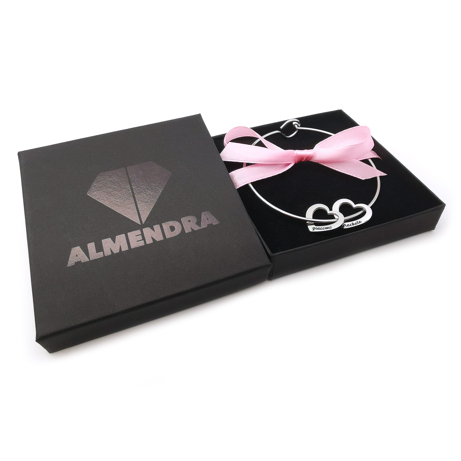 ALMENDRA Bracciale da donna personalizzato con incisione cuore ALMENDRA Bracciale da donna personalizzato con incisione cuore