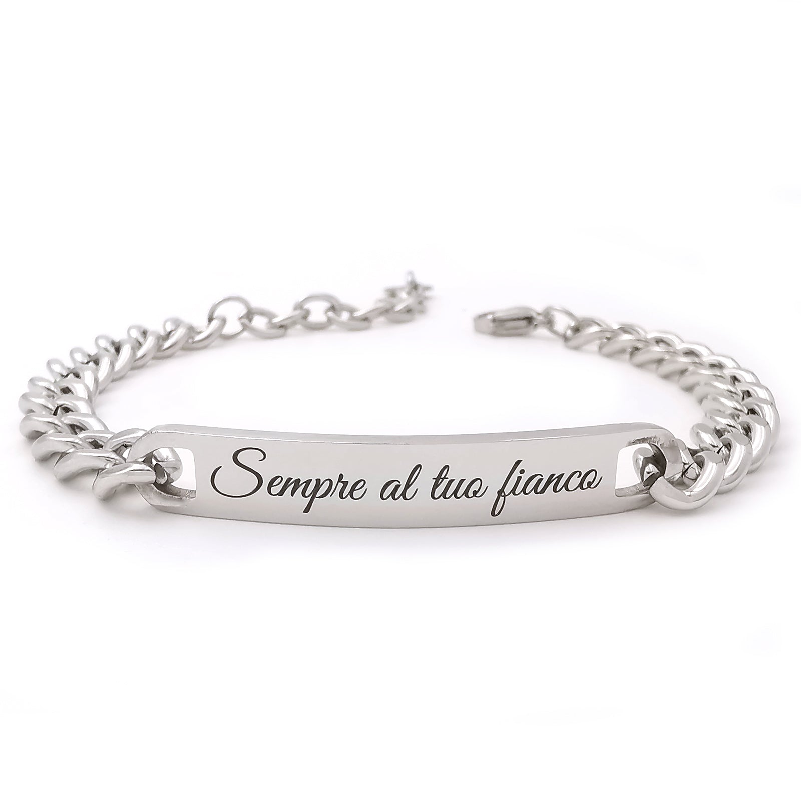 Bracciale Angelra Con Ciondolo In Acciaio "La Mia Casa Con Dentro Tutte Le Persone Che Amo" – Regolabile, Regalo Donna