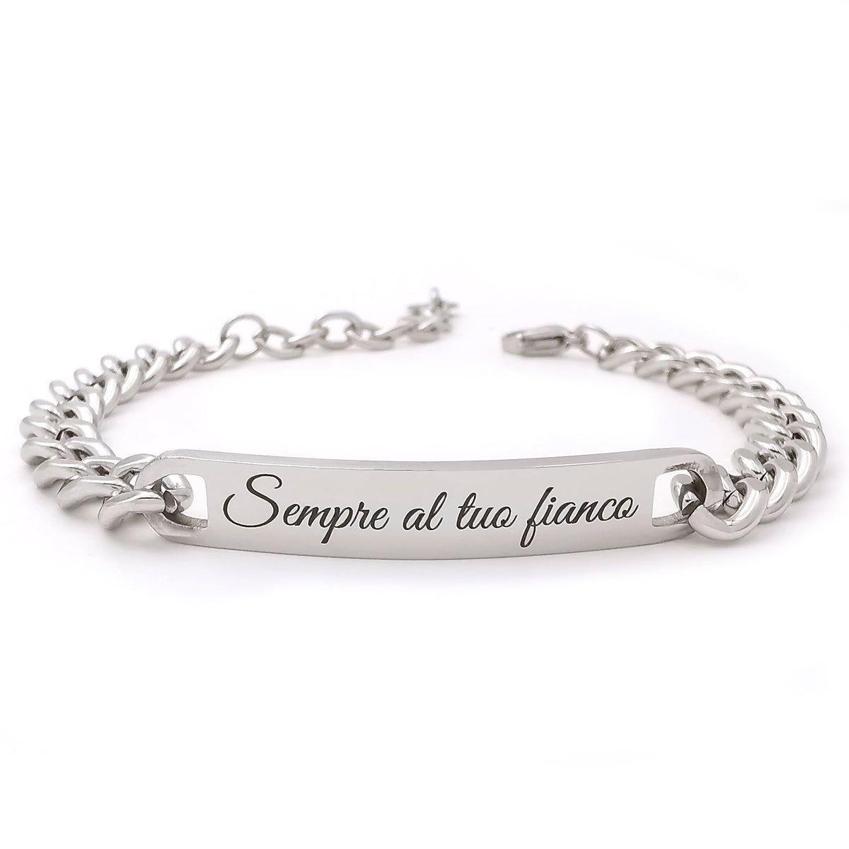 Bracciale unisex incisione acciaio 316L. Personalizzalo con incisione Bracciale unisex incisione acciaio 316L. Personalizzalo con incisione