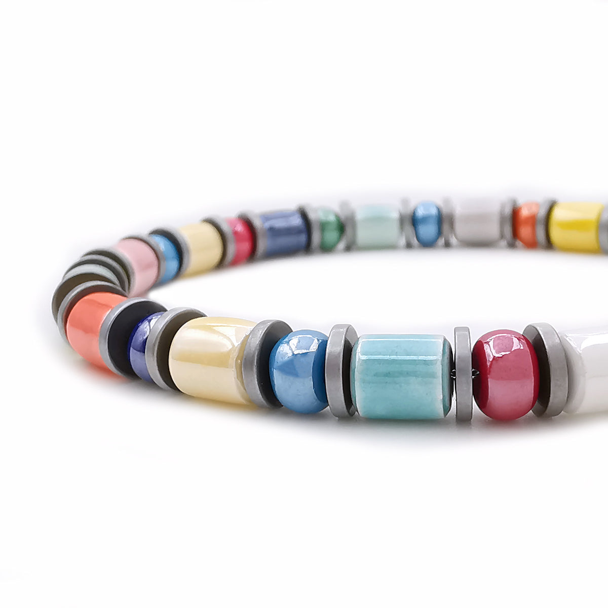 Bracciale in ematite e acciaio Stroili