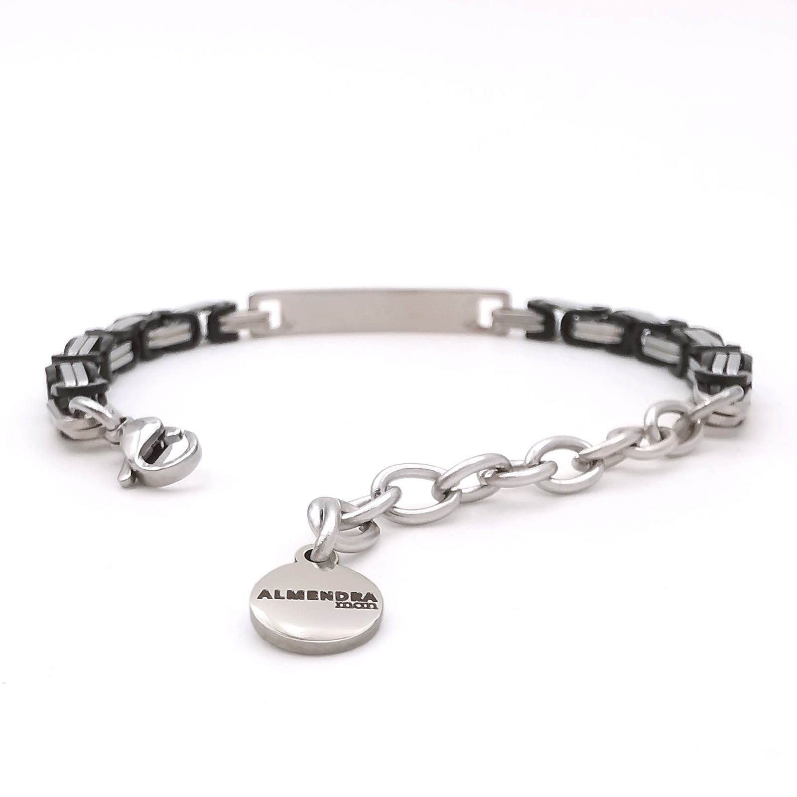 Bracciale A Catena Uomo In Acciaio Inox Con Incisione Gratuita - Identificativo Medico Personalizzabile - Foto 2