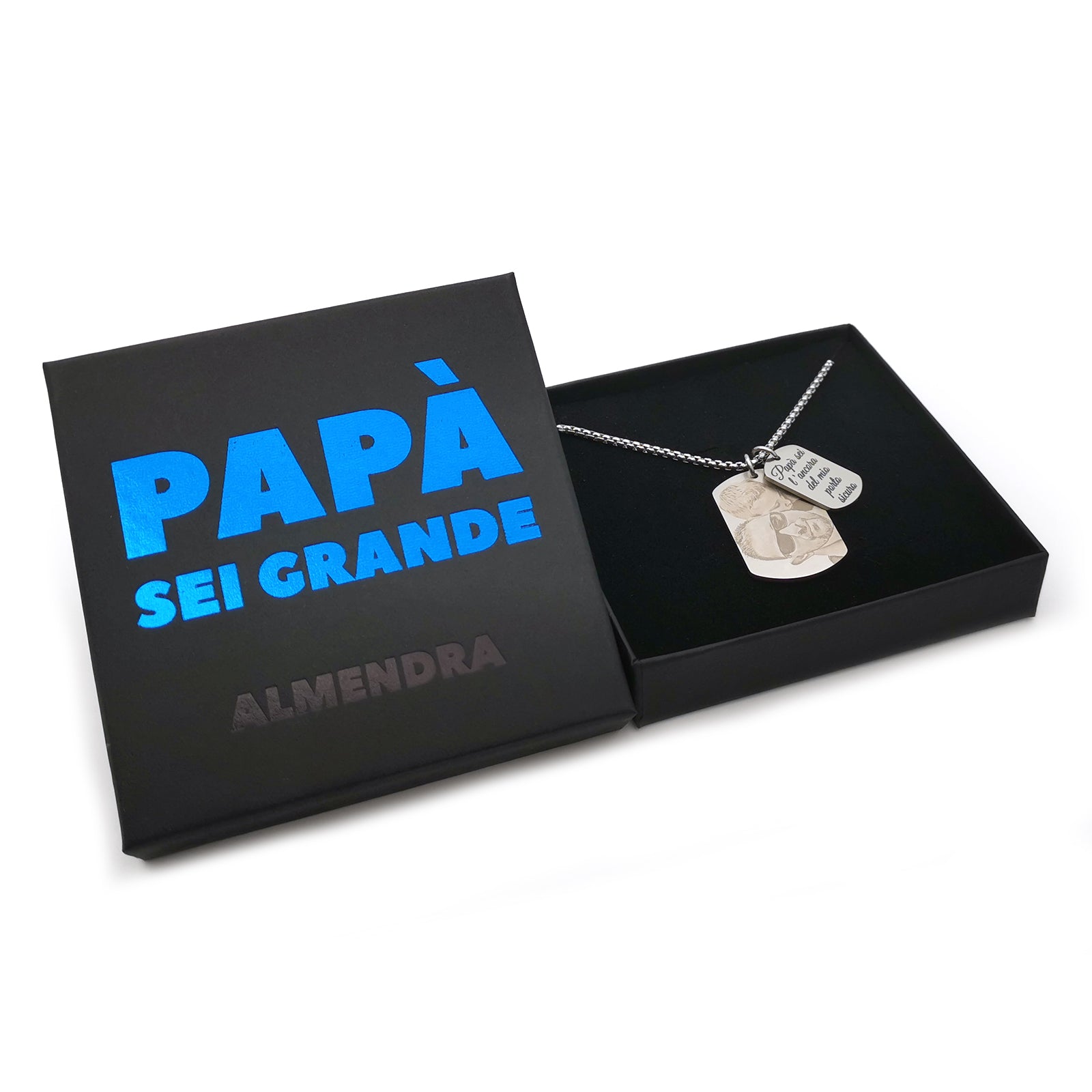 Collana Con Ciondolo Piastra Militare Propaganda W/ In Argento | Collane Collana Con Ciondolo Piastra Militare Propaganda W/ In Argento | Collane